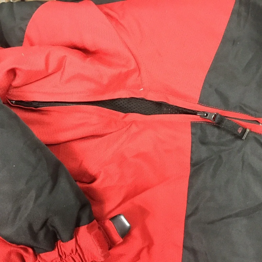 Starter Down Feather Jacket Size L 42/44 Winter Coat Men's Black Red Snow